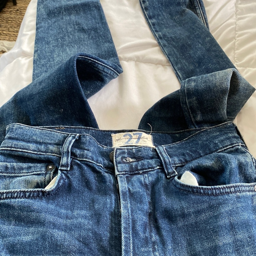 We the free high-waisted dark jean skinny legged size 27
